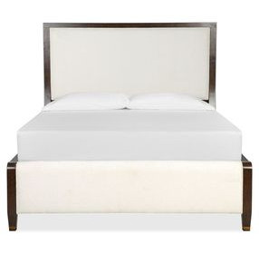 Rowan Espresso and Cream Upholstered Panel Bedroom Set