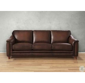 Bexley Caramel Leather Living Room Set with Nailhead Trim