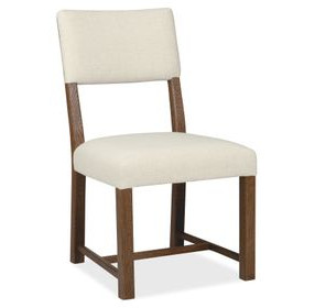 Driftwood Medium Brown and Beige Upholstered Side Chair