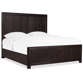 Driftwood Black California King Panel Bed