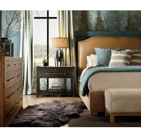 Melange Brown Upholstered 61" Bed Bench