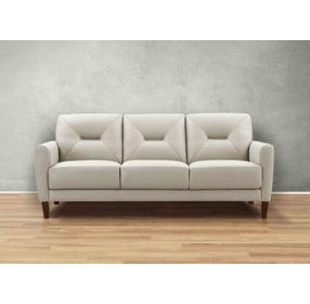 Elowen Vanilla Leather 80" Sofa