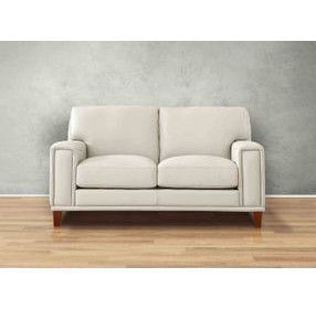 Halwyn Vanilla Leather 65" Loveseat