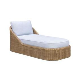 Axel Blue Performance Fabric Upholstered Outdoor Lounge Chair