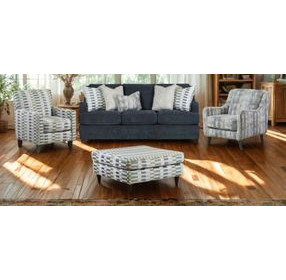 Elise Ink Recessed Arms 87" Sofa