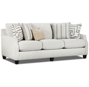 Durango Pewter Off White Performance Fabric 87" Sofa