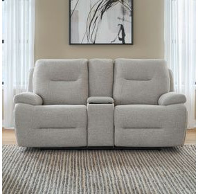 Cameron Nathan Ginger 81" Zero Gravity Power Reclining Loveseat with Console and USB Charging
