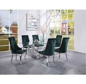 Dekel Green Upholstered Side Chair Set of 2