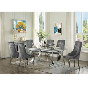 Dekel Gray Upholstered Side Chair Set of 2