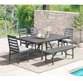 Navarro Outdoor Dining Mocha Outdoor 86" Rectangular Dining Table