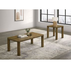 Castlewood Brown Oak Square End Table