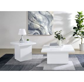 Devar White Square Coffee Table
