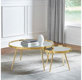 Kaelyn Gold 2 Piece Nesting Coffee Table