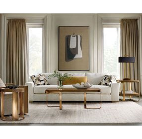 Eleana Medium Brown and Gold Round Accent Table