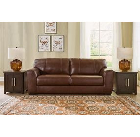 Creazzo Canyon Leather 95" Sofa