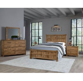 Dovetail Natural Queen Panel Bed
