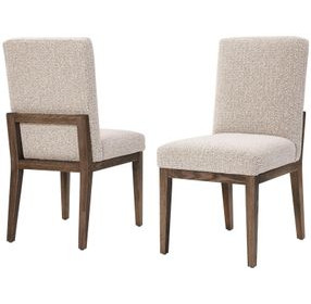 Dovetail Aged Gray Performance Fabric Upholstered Side Chair