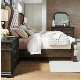Provence Park Chateau Brown 3 Drawer Nightstand with USB Charging