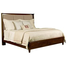 Spectrum Amaretto King Upholstered Storage Panel Bed