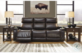 Team Time Chocolate Power Reclining Sofa with Adjustable Headrest