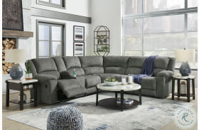 Goalie Pewter LAF Reclining Sectional