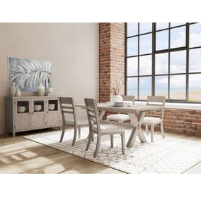 Bennett Frosted Gray 90" Extendable Rectangular Dining Table