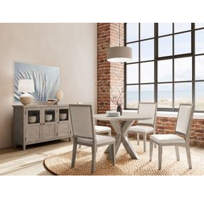 Bennett Frosted Gray 48" Round Dining Table