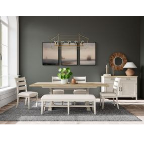 Glenndale Cream Upholstered Dining Bench