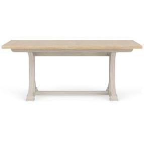 Glenndale Aged White and Wheat Extendable Rectangular Dining Room Set