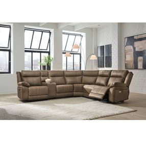 Ultra Max Biscotti 6 Piece Modular Power Reclining Sectional with USB Charging