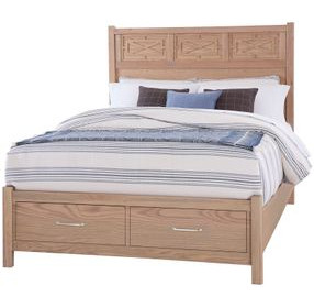 Tide And Timber Clear Oak Panel Storage Bedroom Set