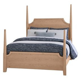 Tide And Timber Clear Oak King Pencil Poster Bed