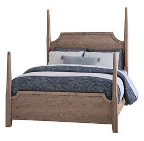 Tide And Timber Gray Oak Queen Pencil Poster Bed