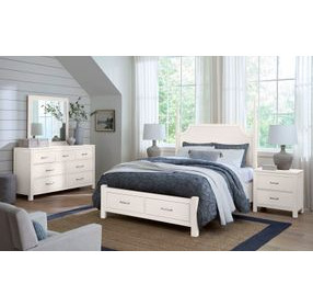 Tide And Timber White Maple Queen Pencil Poster Storage Bed