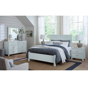 Tide And Timber Blue Maple King Fretwork Panel Bed