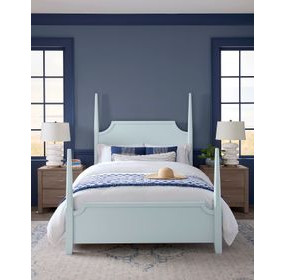 Tide And Timber Blue Maple California King Pencil Poster Bed