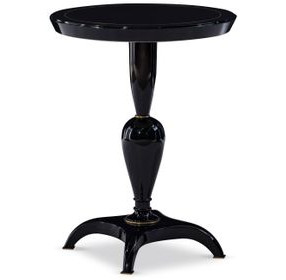 Watkins Black Round Side Table