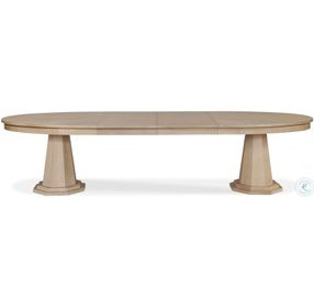 Maison '47 Blonde Cerused 80" Extendable Oval Dining Table