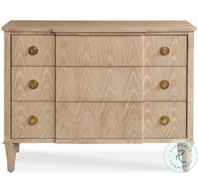 Maison '47 Blonde Cerused 3 Drawer Block Front Chest