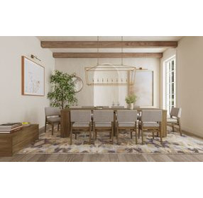 Flex Sandbar Oak and Gray Upholstered Side Chair Set of 2