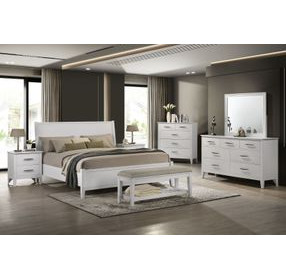 Andover White 2 Drawer Nightstand with USB Charging