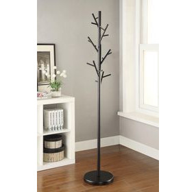 Clover Black 12 Hooks Coat Rack