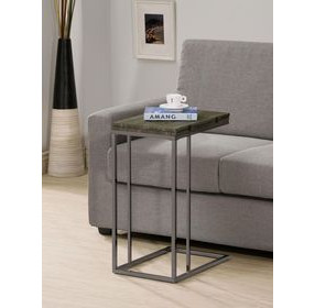 Pedro Weathered Grey And Black Accent Table