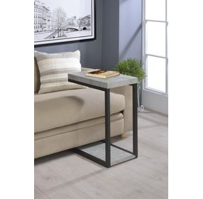 Beck Cement And Black Accent Table