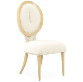 Camellia Field Cornsilk Upholstered Dining Side Chair Set of 2