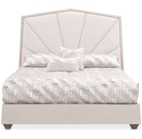 Fantosini Silver Mist and Cappuccino Upholstered Panel Bedroom Set