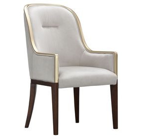 Houston Walnut and Porcini Dining Arm Chair