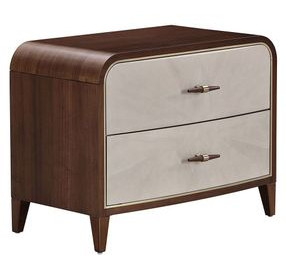 Houston Walnut 2 Drawer Nightstand