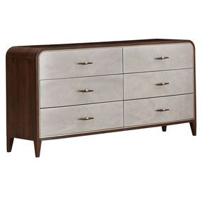 Houston Walnut 6 Drawer Dresser