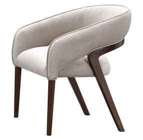 Houston Walnut and Porcini Vanity Chair